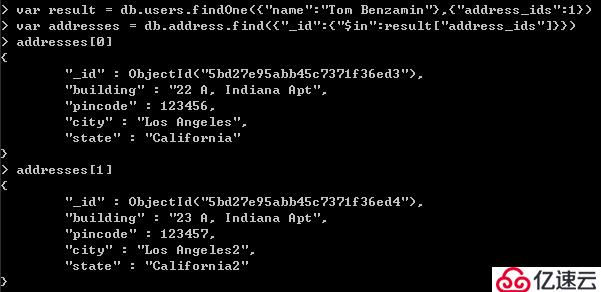 MongoDB关系－1对多引用式关系应用