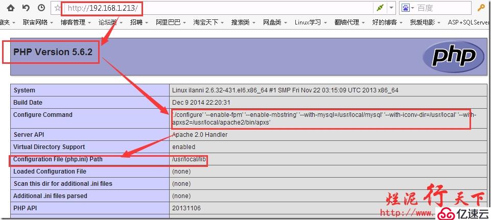 烂泥：php5.6源码安装与apache集成