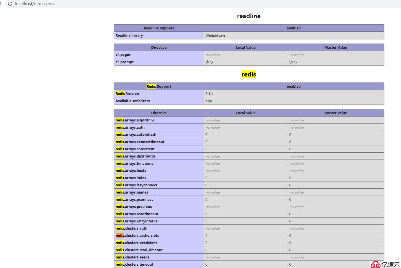 windows下php配置redis