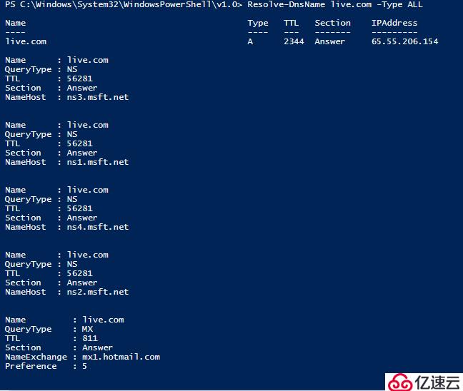 PowerShell 解析DNS VS Nslookup