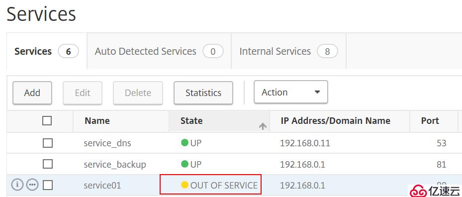 Netscaler实现主备service的控制