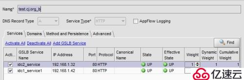 Netscaler GSLB的主备数据中心解决方案