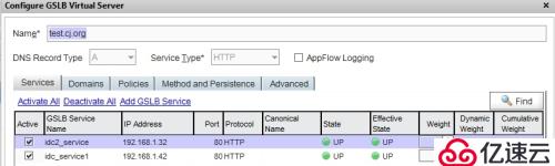 Netscaler GSLB的主备数据中心解决方案