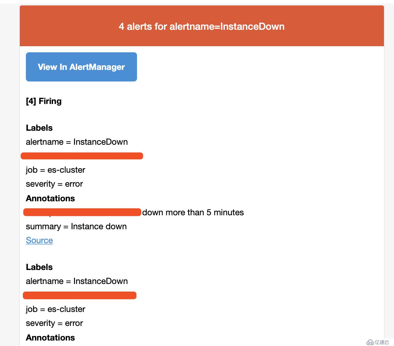 配置prometheus和alertmanager通信实现触发报警