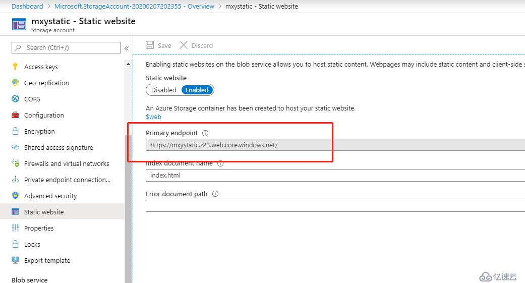 如何用Azure Storage托管静态网站