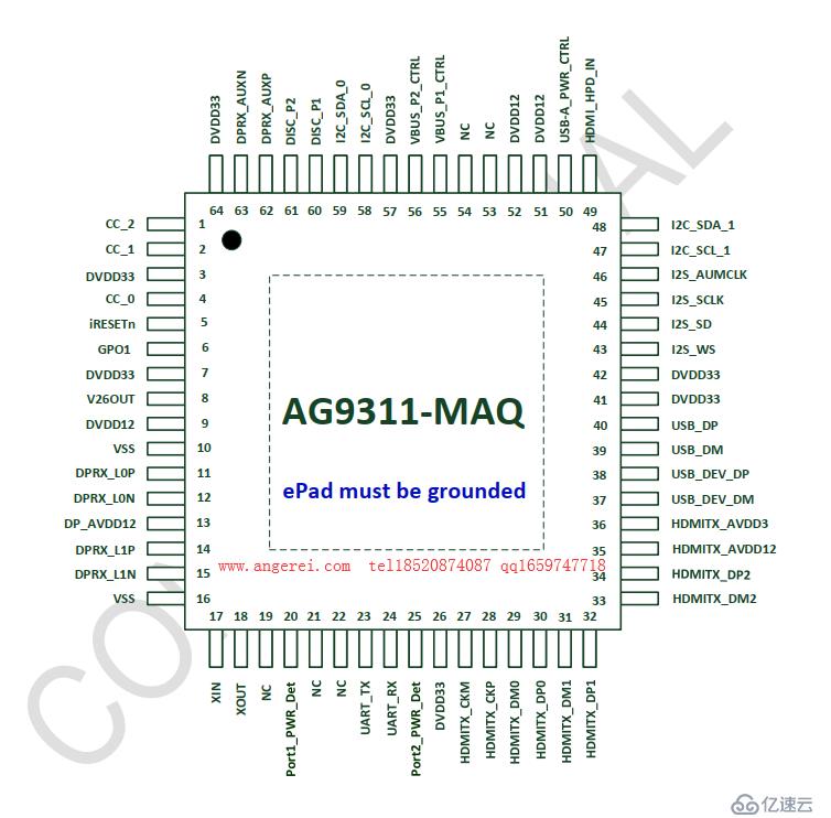 AG9311MAQ| AG9311MCQ|Type-C转HD