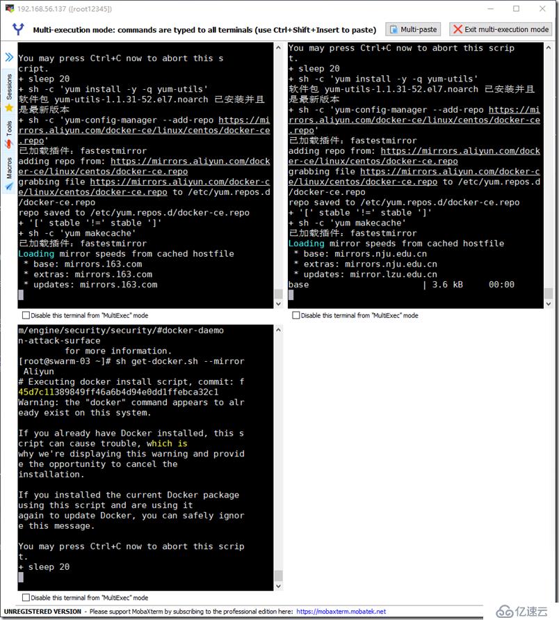 docker swarm 实验一  docker servi