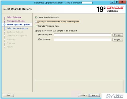 Oracle update to 19c using DBU