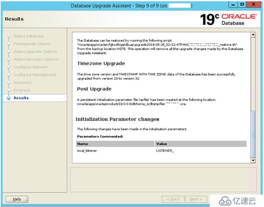 Oracle update to 19c using DBU