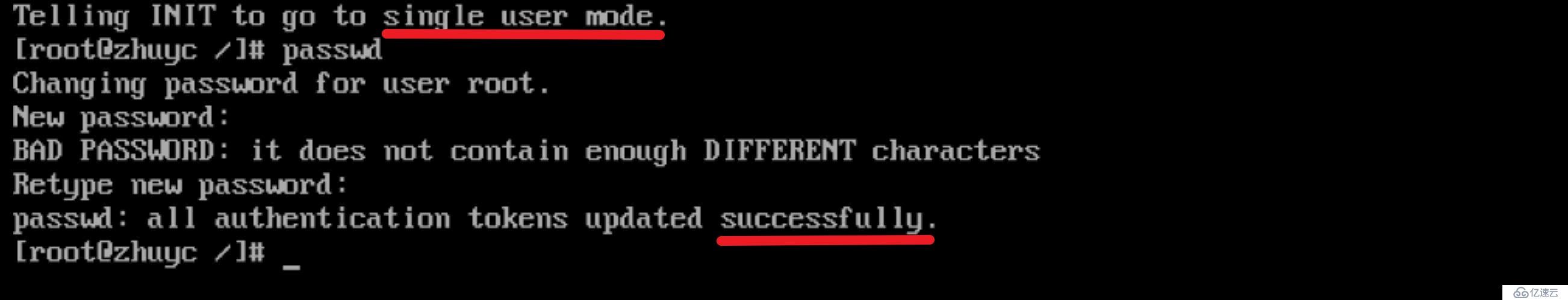 Linux系统单用户模式下重置root密码的方法