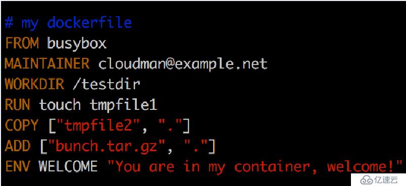 Dockerfile中最常用的指令