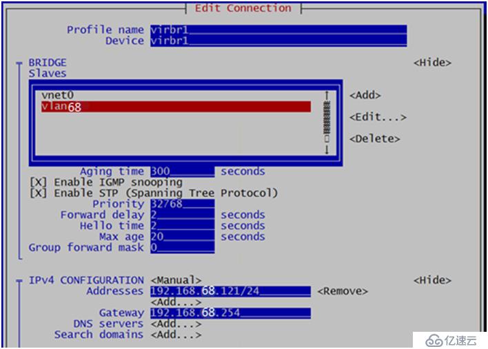 在CentOS7上配置高可用且带Vlan的网桥