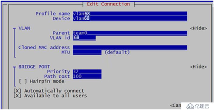 在CentOS7上配置高可用且带Vlan的网桥