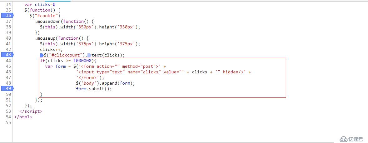 BugkuCTF 点击一百万次