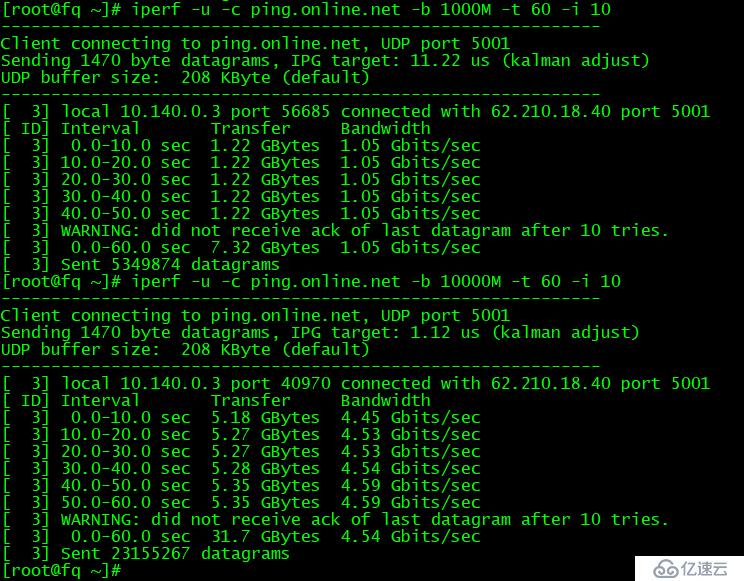 iPerf 测速软件的参数介绍和使用