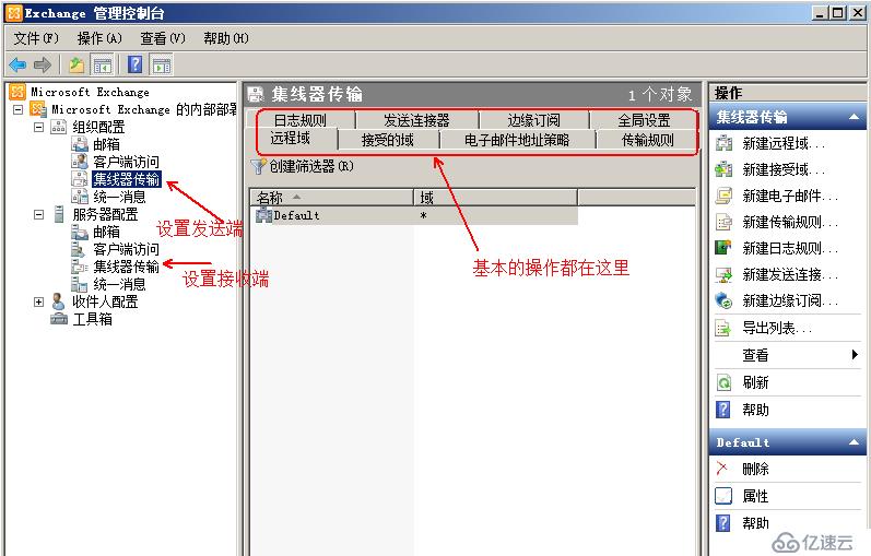 部署exchange服务器之间相互通信