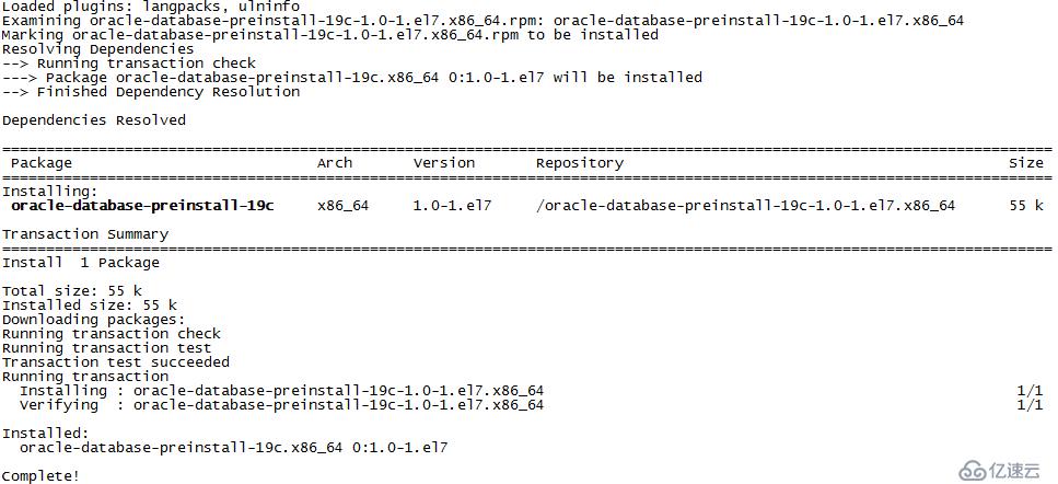 OEL 7.6 RPM方式安裝oracle atabase19c