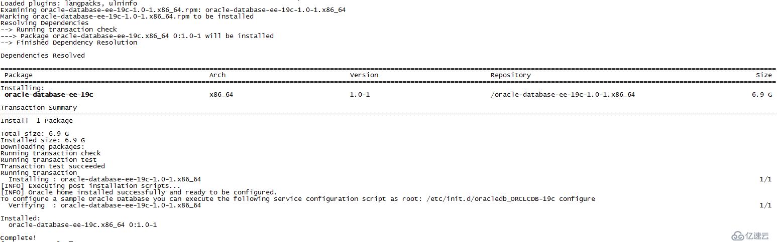 OEL 7.6 RPM方式安裝oracle atabase19c