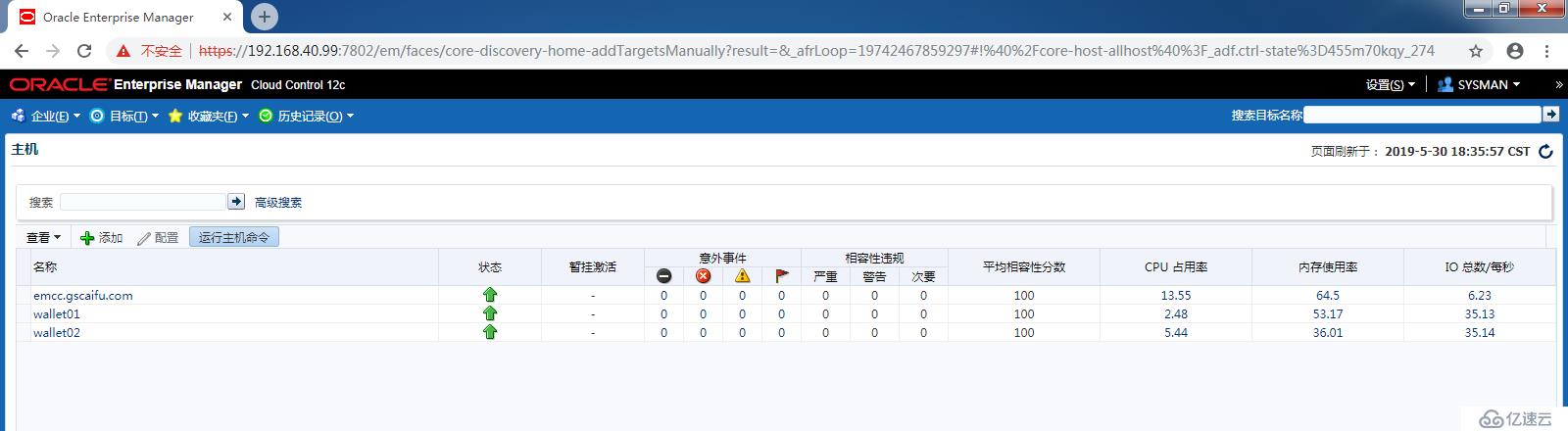 【Oracle Database】EM Cloud Control 12c：监控