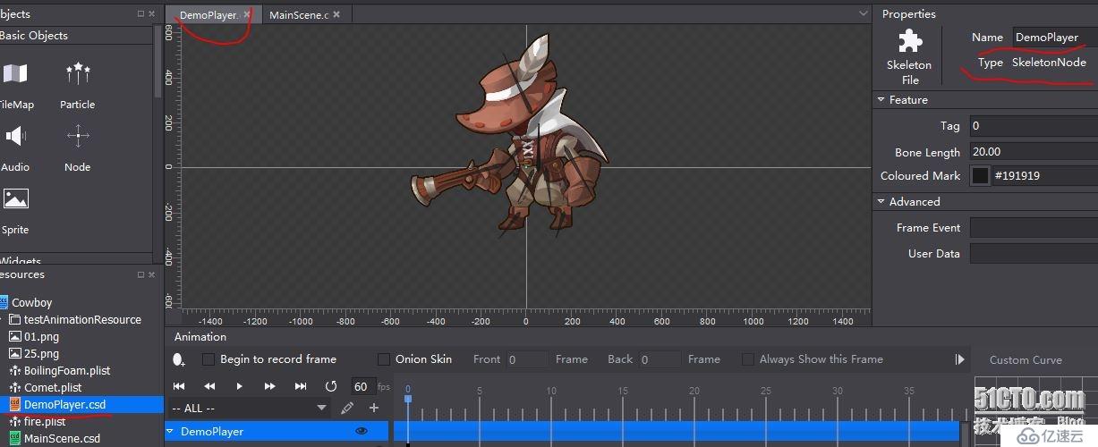 Cocos2d-x 3.8.1+Cocos Studio 2.3.2捉虫记之控制场景文件中的骨骼动画