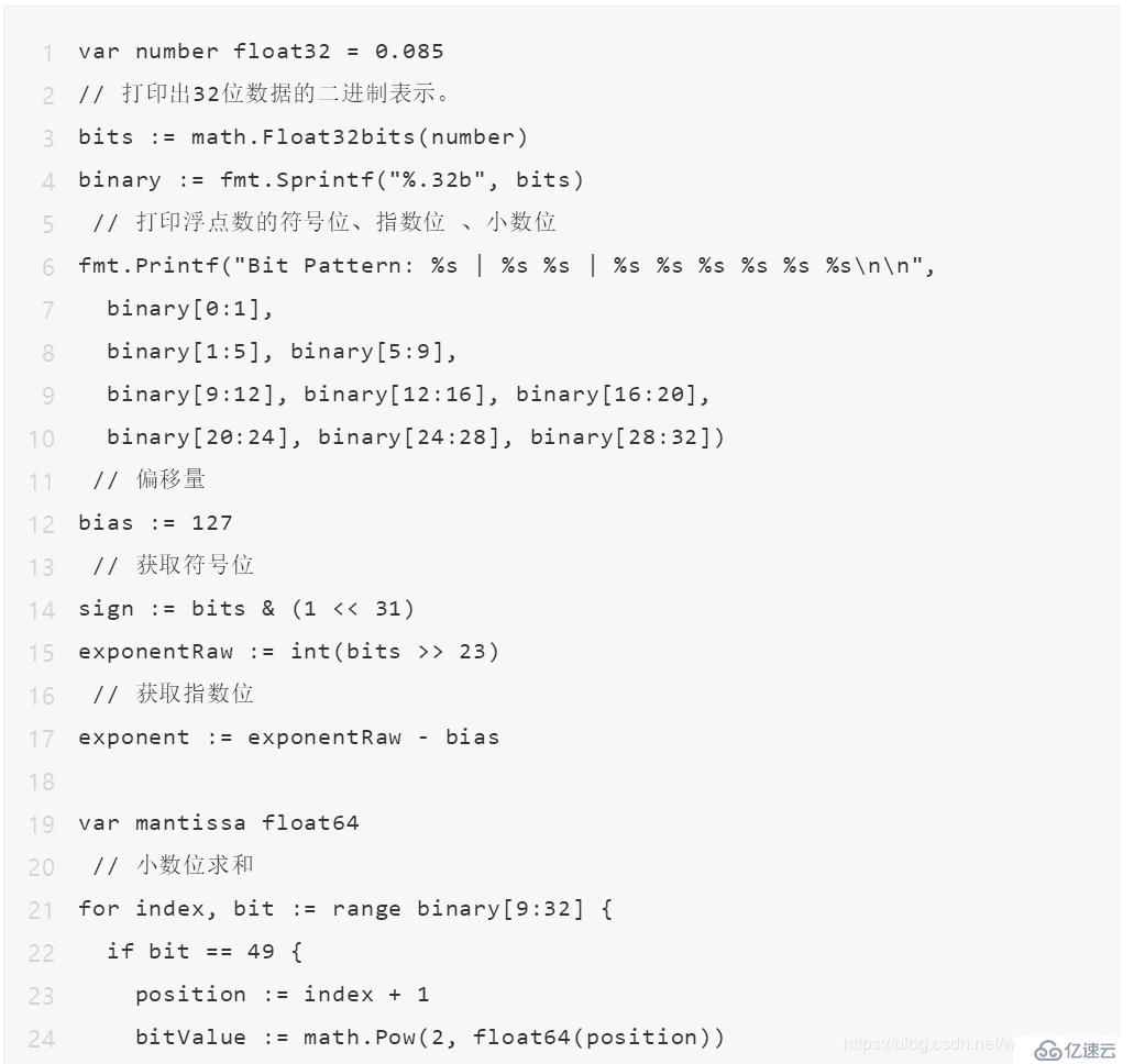 Go語言浮點(diǎn)數(shù)的存儲方式