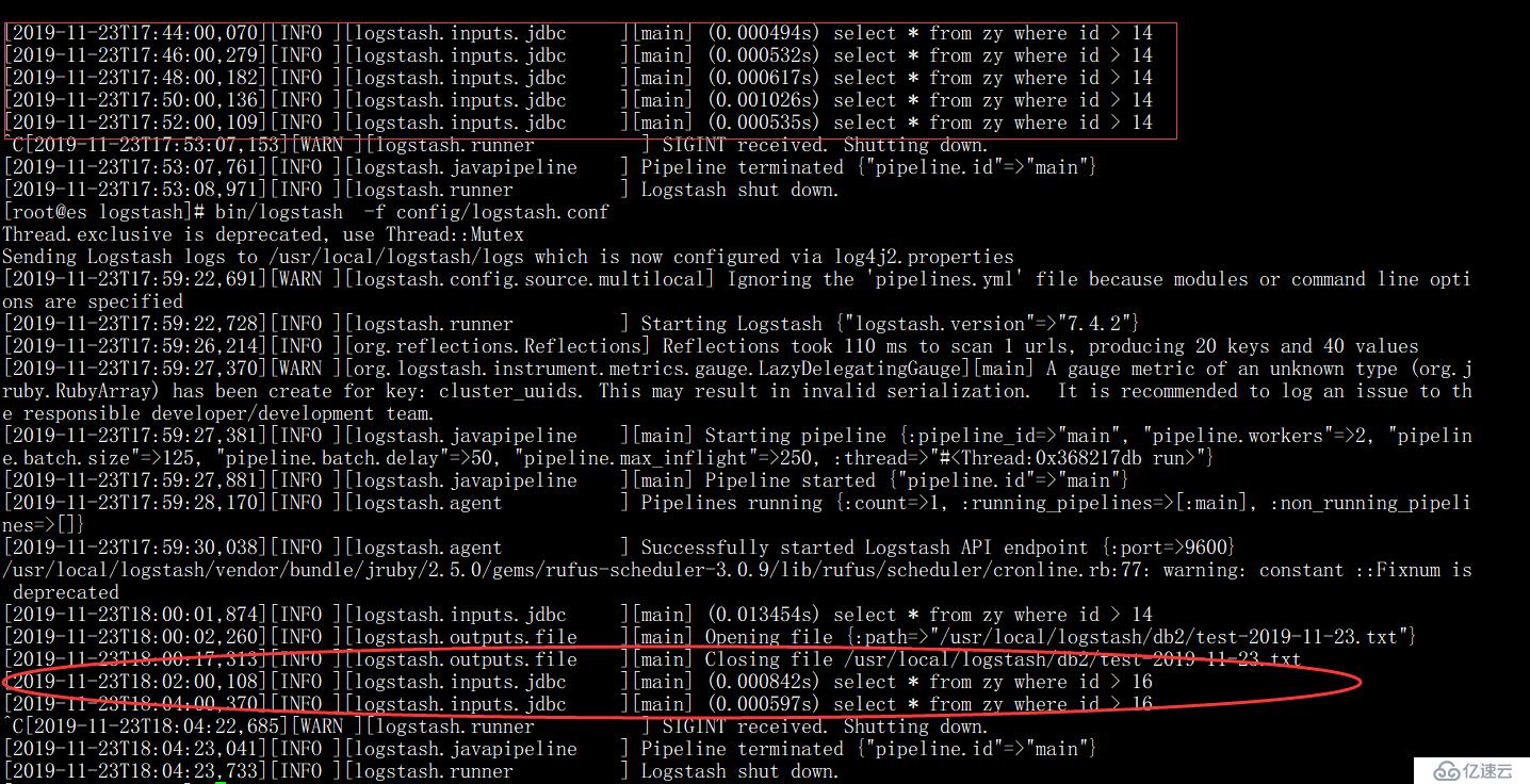 通过logstash增量采集mysql的数据