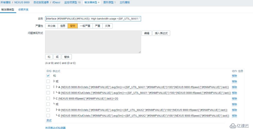 Zabbix N9K 模板网络互联流量告警使用指南