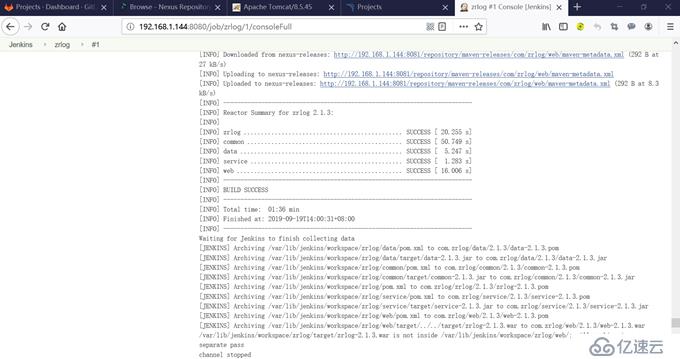 部署Jenkins+GitLab+Maven+Nexus+SonarQube持续集成环境