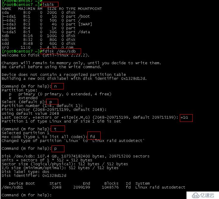 Linux磁盤管理及軟raid使用方法