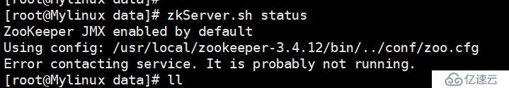 zookeeper集群查看状态时报错Error contacting service. It is