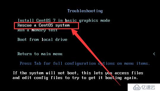 CentOS7删除/boot/initramfsxxx.img并尝试光盘救援模式修复