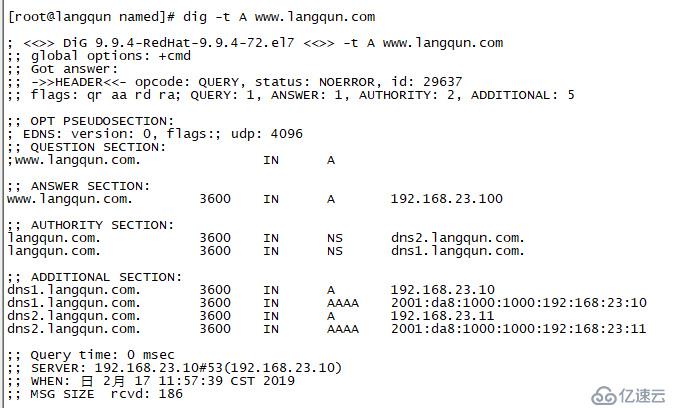 centos7搭建dnsIPv4記錄和IPv6記錄