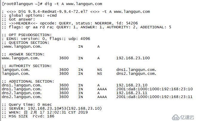 centos7搭建dnsIPv4記錄和IPv6記錄