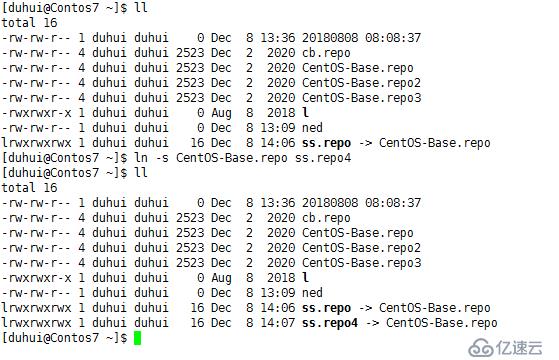 Linux中有两种不同的文件链接类别。  符号链接(又称软链接) 硬链接