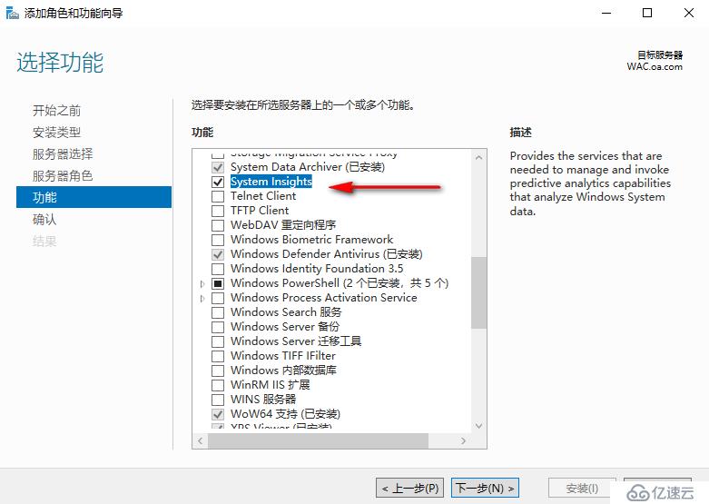 Windows Server 2019 System Insights