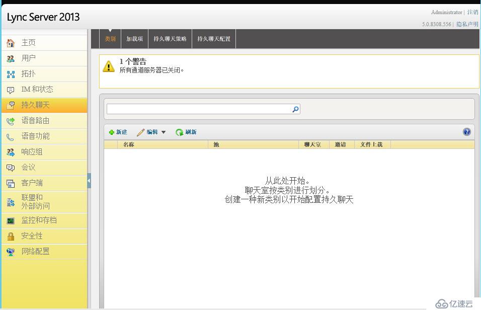 Lync Server 2013 持久聊天服務(wù)器通道關(guān)閉