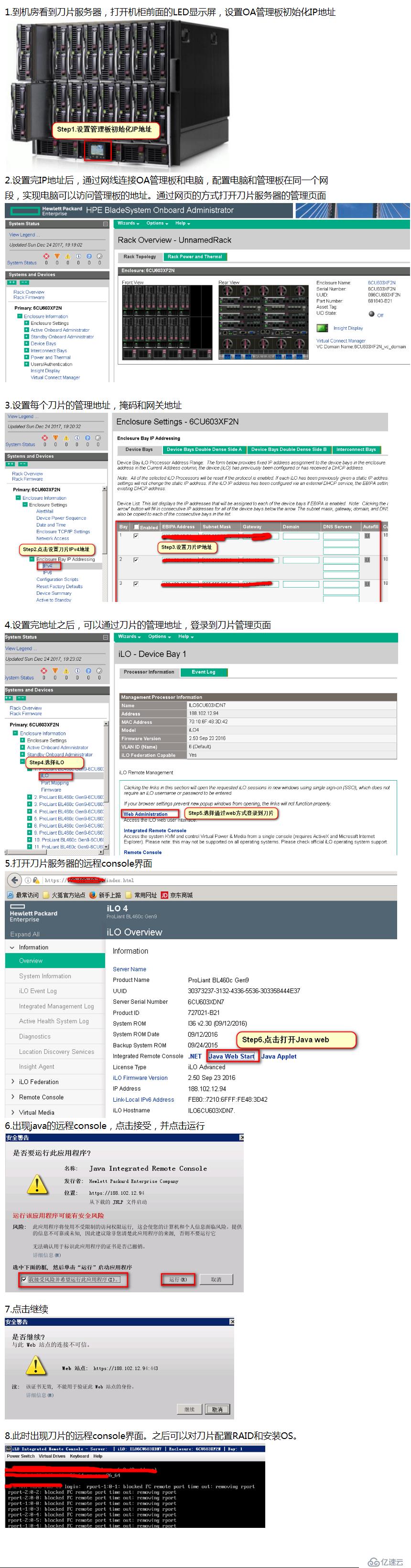 HP C7000刀片服务器实战1：刀片地址配置