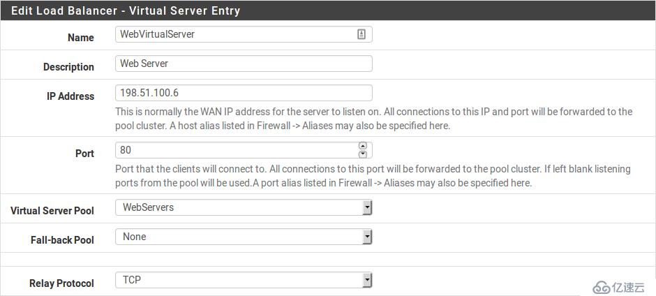 pfSense book中Web服務(wù)器負(fù)載平衡配置的示例分析