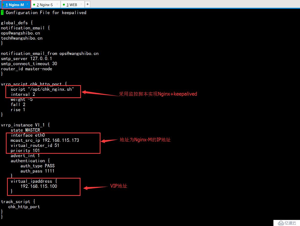 Nginx+keepalived（部分配置）