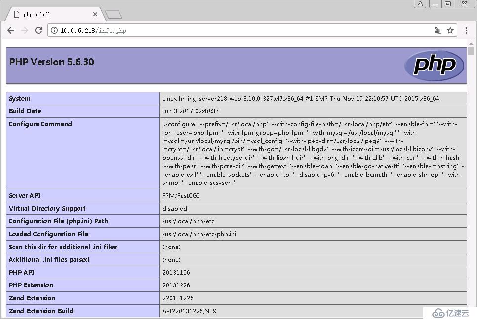 CentOS 7上源码编译安装和配置LNMP Web+phpMyAdmin服务器环境