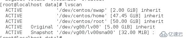 centos7的磁盤分區(qū)，格式化及LVM管理，邏輯卷快照