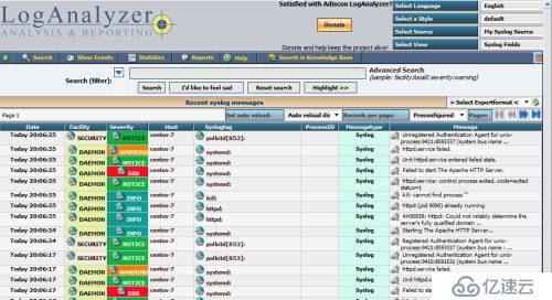 Rsyslog日志收集服务并结合Loganalyzer工具展示