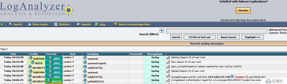 Rsyslog日志收集服务并结合Loganalyzer工具展示