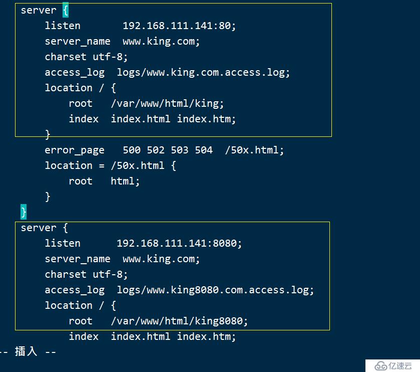 Nginx 虚拟主机之基于域名、端口、IP地址