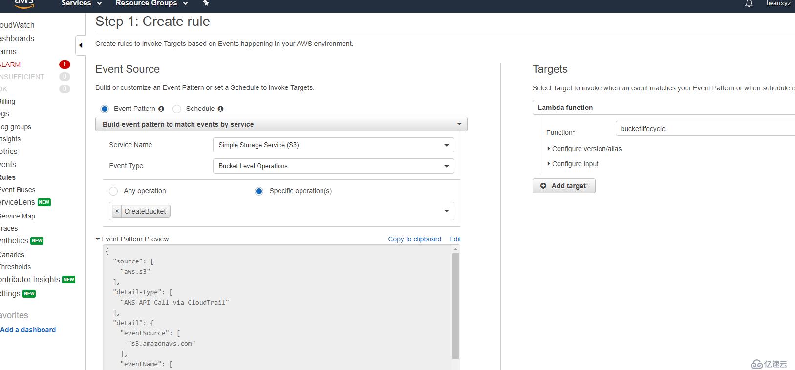 AWS Lambda 自动化和 Python - 自动创建S3 Bucket lifecycle