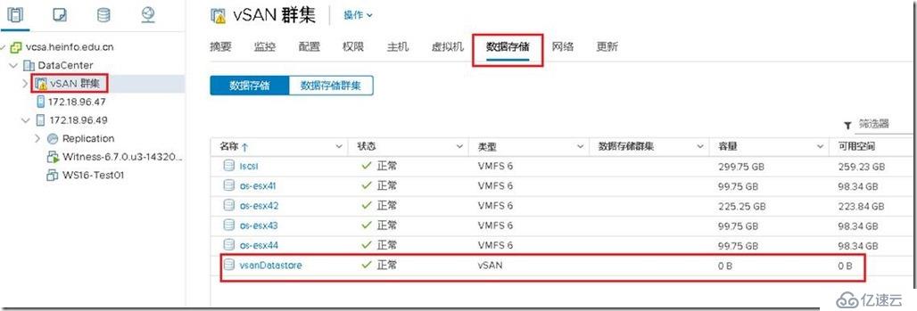 vSAN群集只显示一个vSAN存储