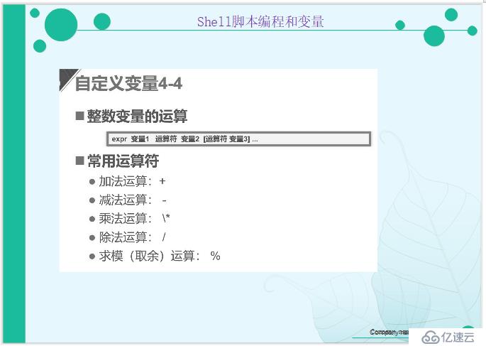 Shell脚本中编程和变量的示例分析