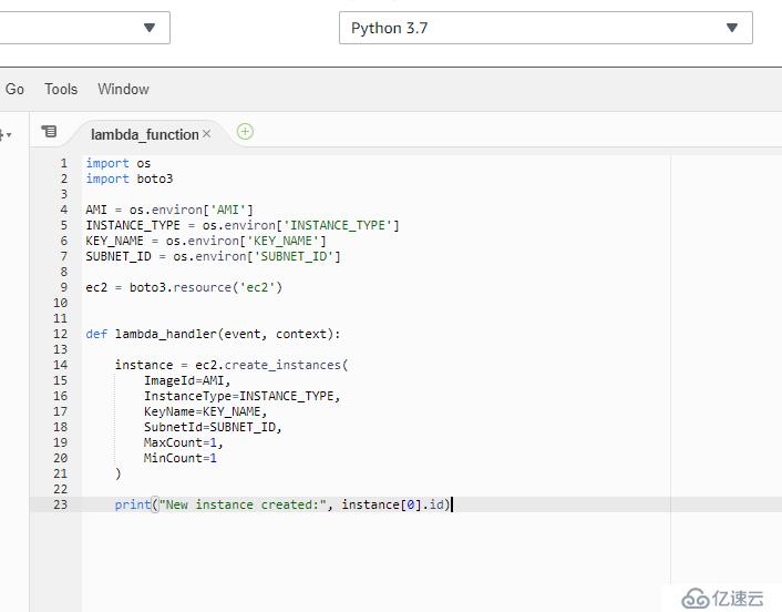 Lambda，AWS和Python的自动化管理操作 - 创建新的EC2 实例