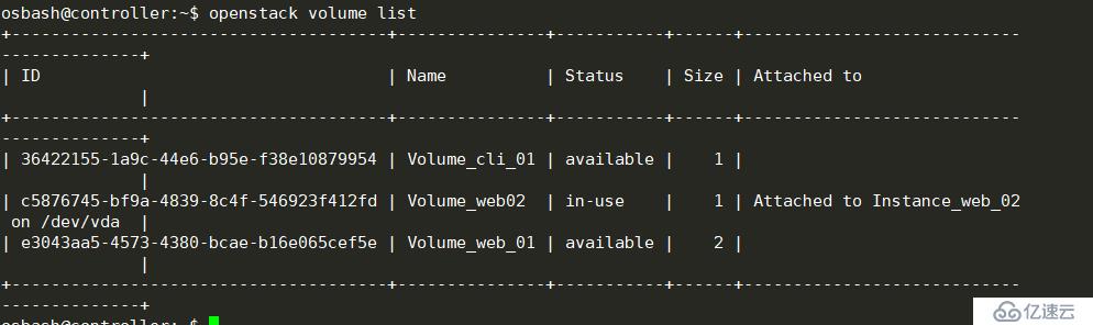 openstack学习-存储管理操作