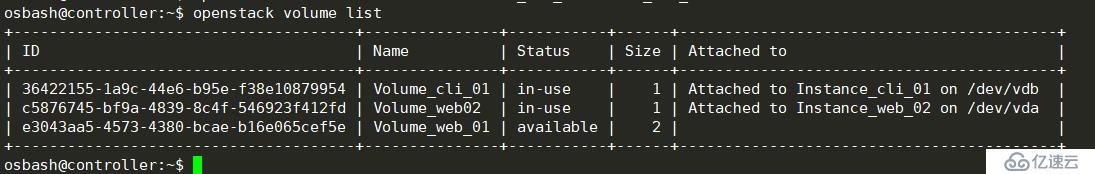 openstack学习-存储管理操作